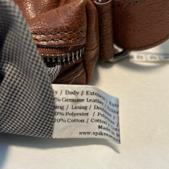 SPIKES & SPARROW Brandy Cognac Leather Crossbody Messenger Bag - Picture 8 of 8